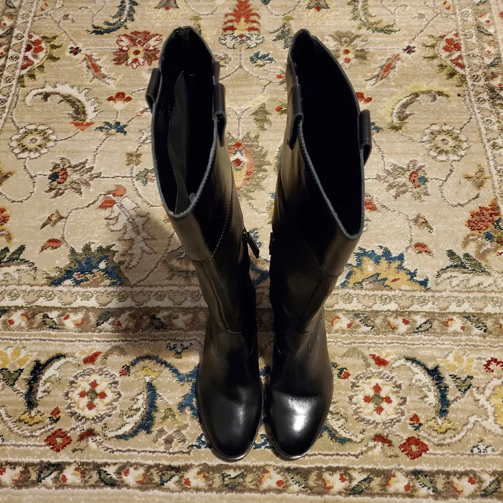 VINCE CAMUTO Selpisa 2 Tall Leather Wide Calf Boots